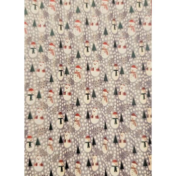 NEW Holiday Woodlands Christmas - Snowman - Shower Curtain and Hooks - Picture 4 of 5